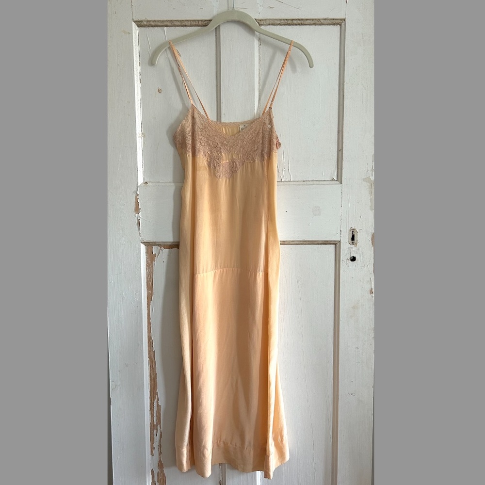 1920s Du Barry Pink Silk Lace Chemise Lingerie